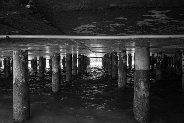 Under the pier at Whistable, Kent.