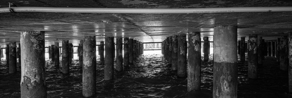 Under the pier at Whistable, Kent.