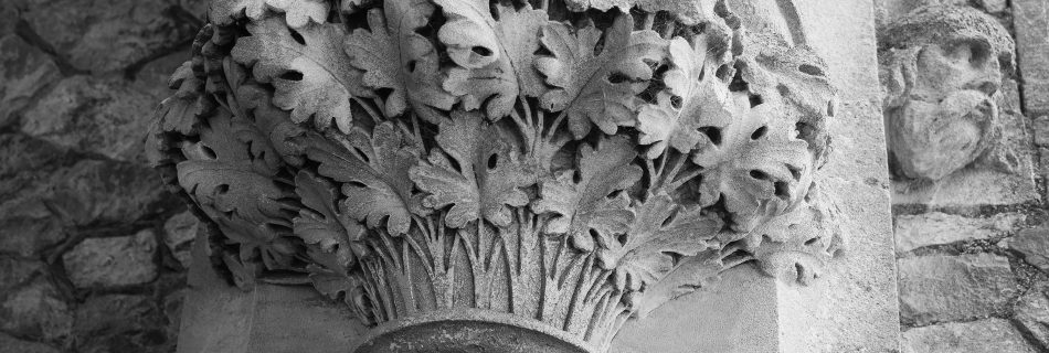 Stone wreath (detail)