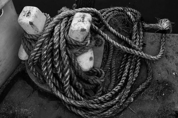Rope around capstan in Whitstable